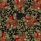 Fabric Traditions Christmas Black Berries &#x26; Bells Glitter Cotton Fabric